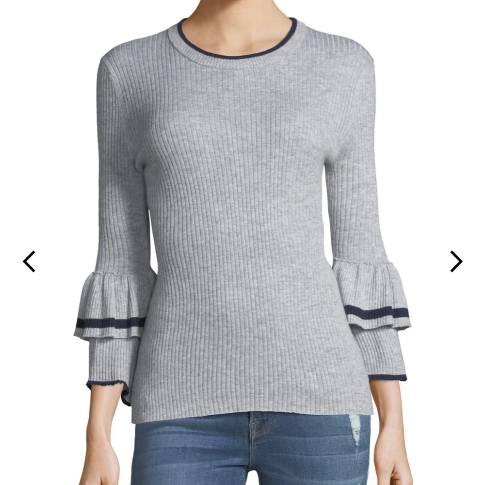 FRAME Double Ruffle Cuff Sweater